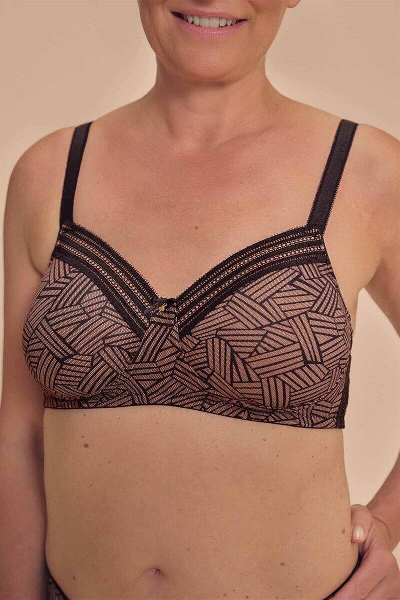 Brooke Non-Wired Padded Bra - black/café #45127