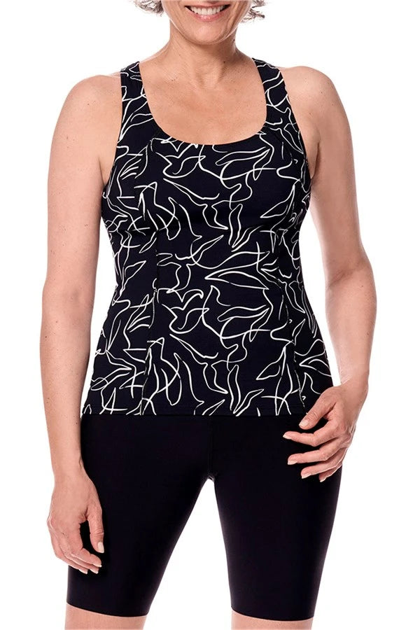 Lagos Tankini - Black / White