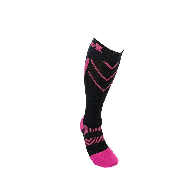 CSX Compression Socks X200-PB 15-20 MMHG, PINK ON BLACK