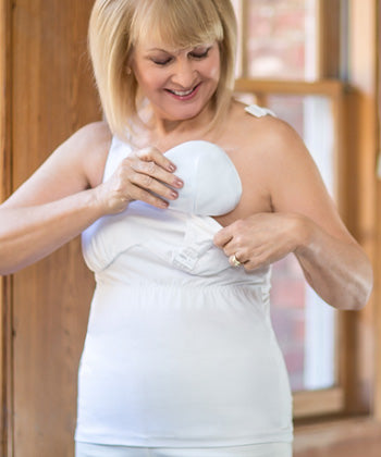 Post-Surgical Camisole with Drain Management- White #951