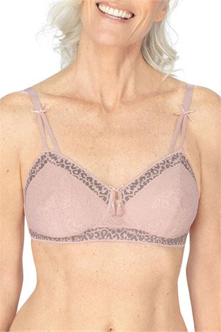 Cherish #44791 Non-wired Bra - Dreamy Pink/Light Grey