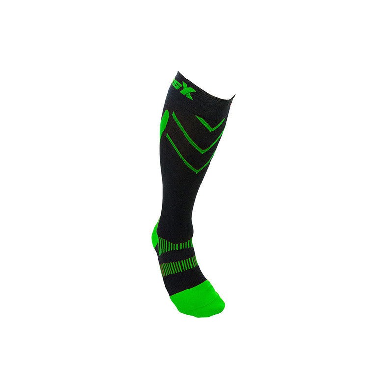 CSX Compression Socks X200-GB 15-20 MMHG GREEN ON BLACK