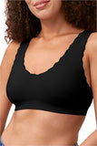 Kitty Seamless Cotton Bra - black #44880