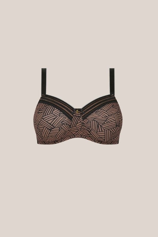 Brooke Non-Wired Padded Bra - black/café #45127