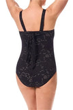 Makri One-Piece Swimsuit #71777 - black / sand