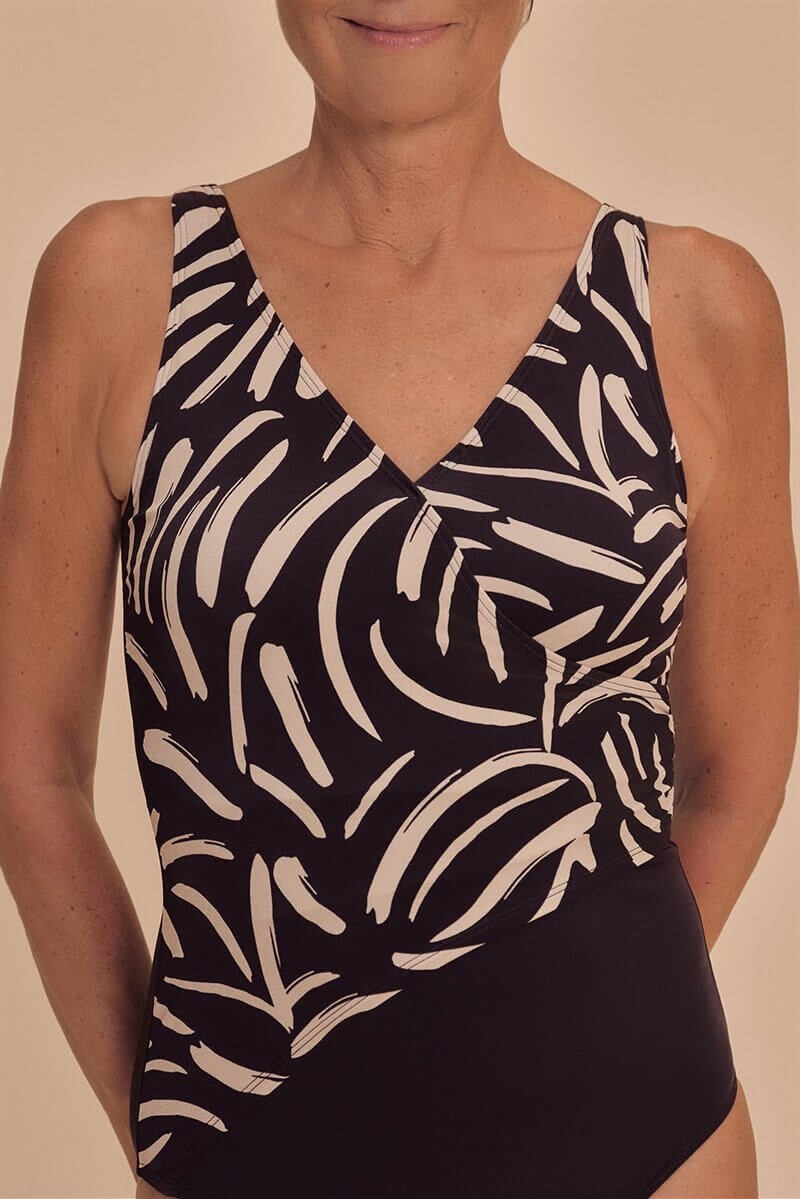 Turin Full-Bodice Swimsuit - black/quartz sand #71793