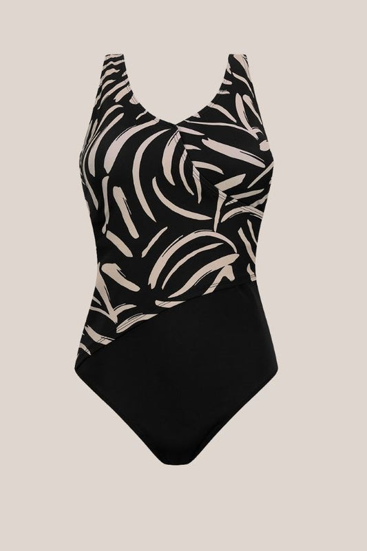 Turin Full-Bodice Swimsuit - black/quartz sand #71793