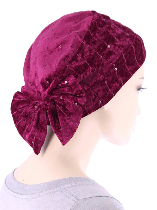 Winter Cloche Bow Hat -Turban Plus