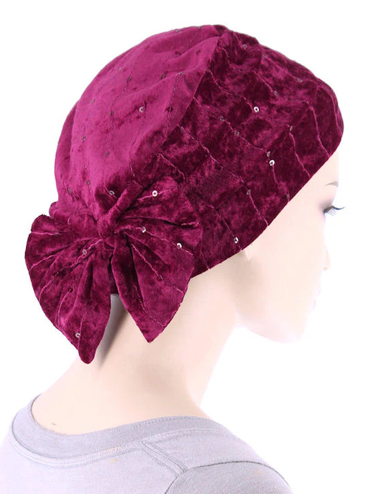 Winter Cloche Bow Hat -Turban Plus