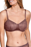 Carrie Padded Non Wired Bra - Rose Taupe / Dark Blue #44553