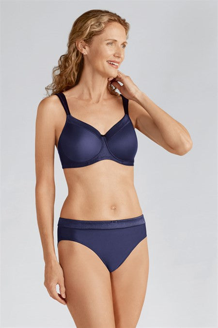 Amoena Leticia Wire Free Padded Bra Dk Blue #44127 – The Pink Boutique