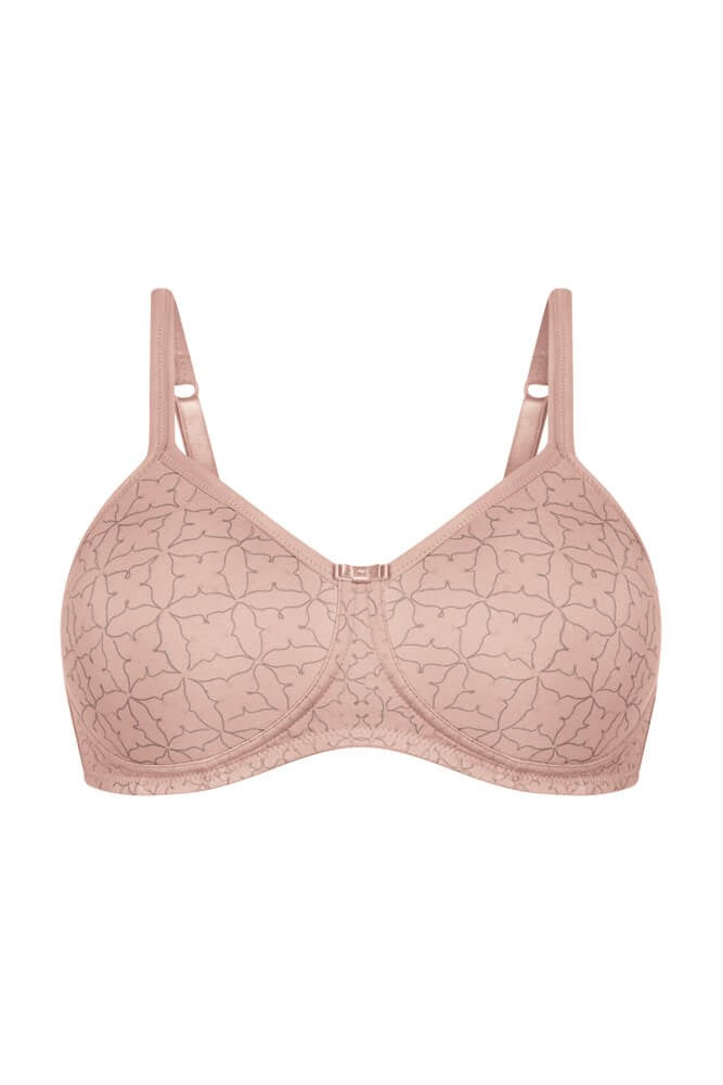 Lola Padded Non-Wired Bra - light taupe / dark taupe #44626 – The