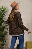 Brown V Neck Knitted Top - TT3285PC
