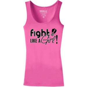 Fight Like a Girl Signature Stretch Tank Top Pink