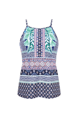 Boho Vibes Tankini Top Navy Blue / Pr #71554